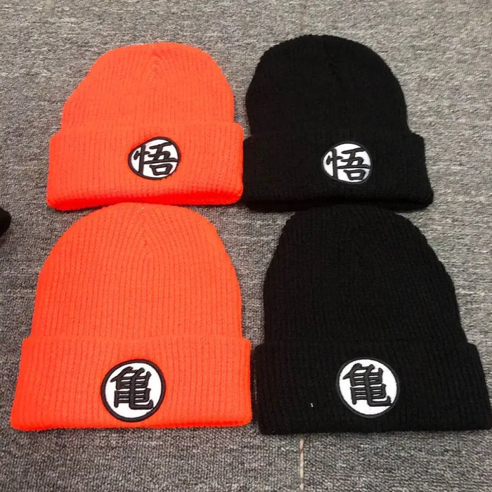 Anime Cartoon Dragon Ball  Women Men Knitted Warm Winter Hats For Women Men Solid Hip-hop Casual Cuffed Beanies Bonnet